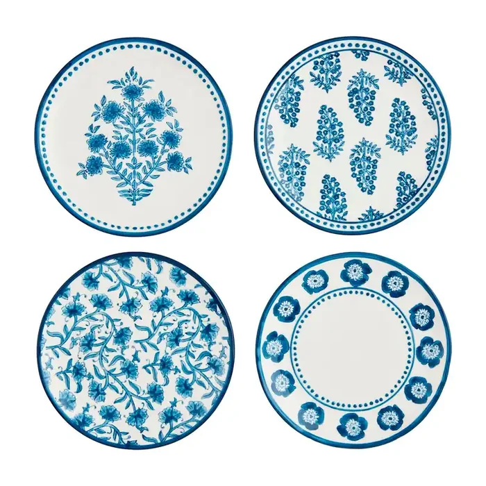 Block Print Salad Plate