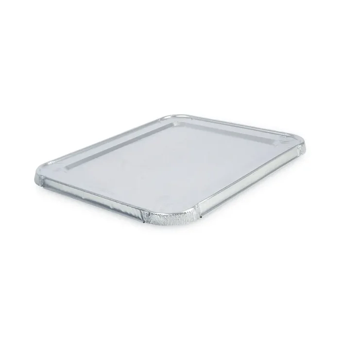 Boardwalk® Aluminum Steam Table Pan Lids, Fits Half-Size Deep Pan, 290 Gauge, 0.63″ Deep, 10.5 x 12.81, 100/Carton