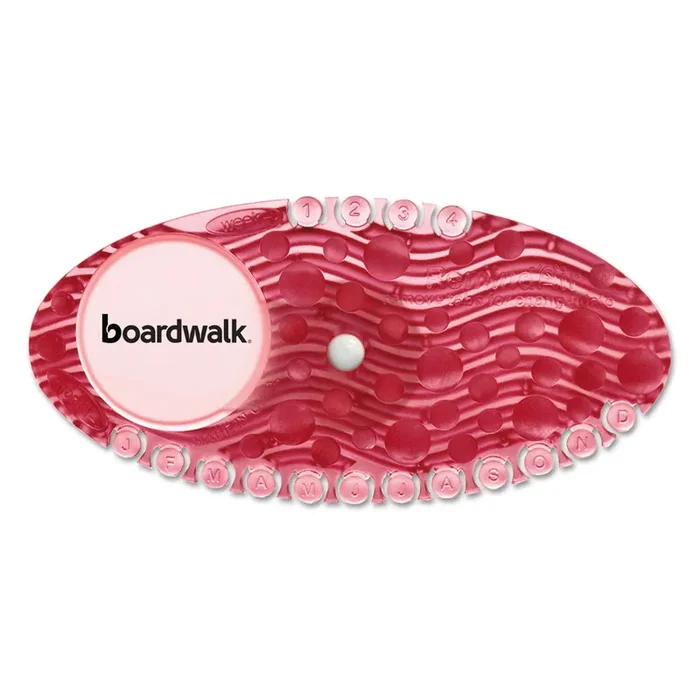 Boardwalk® Curve Solid Air Freshener, Spiced Apple, Red, 10/Box, 6 Boxes/Carton