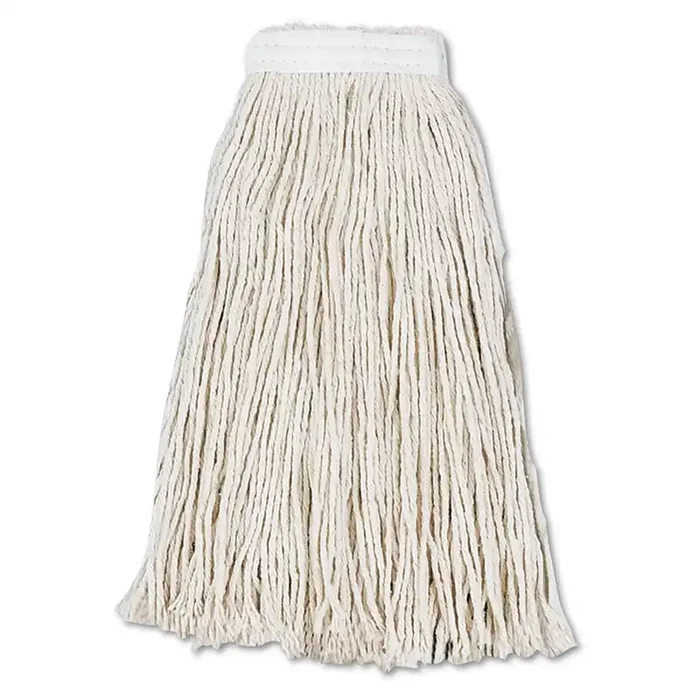Boardwalk® Cut-End Wet Mop Head, Cotton, 16, White, 12/carton
