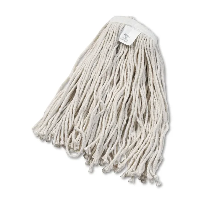 Boardwalk® Cut-End Wet Mop Head, Cotton, White, 20, 12/carton