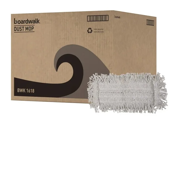 Boardwalk® Disposable Dust Mop Head, Cotton, 18w X 5d