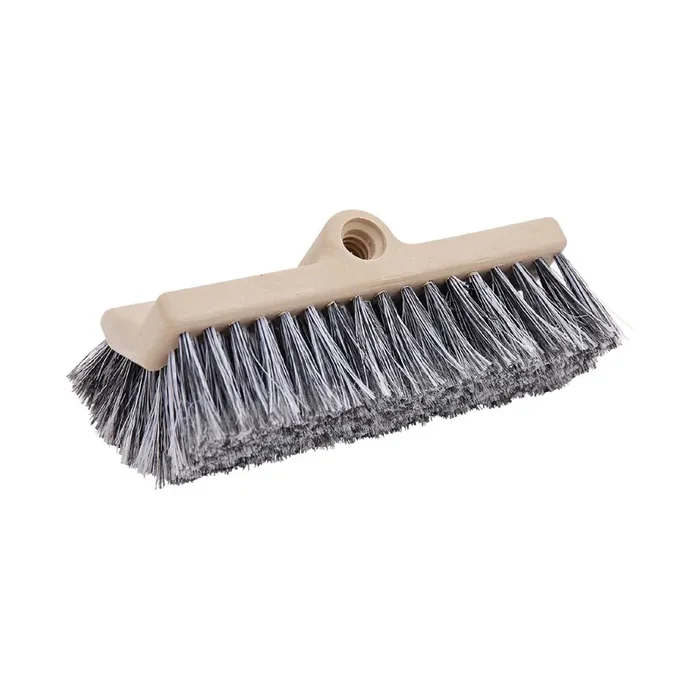 Boardwalk® Dual-Surface Vehicle Brush, Black Polypropylene Bristles, 10″ Brush, Brown Plastic Handle