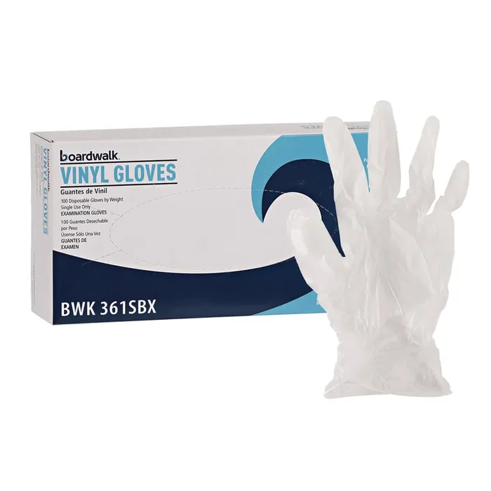 Boardwalk® Exam Vinyl Gloves, Clear, Small, 3 3/5 Mil, 100/box, 10 Boxes/carton