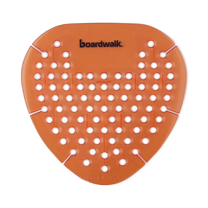 Boardwalk® Gem Urinal Deodorizer Screen, Mango Scent, Orange, 12/Box