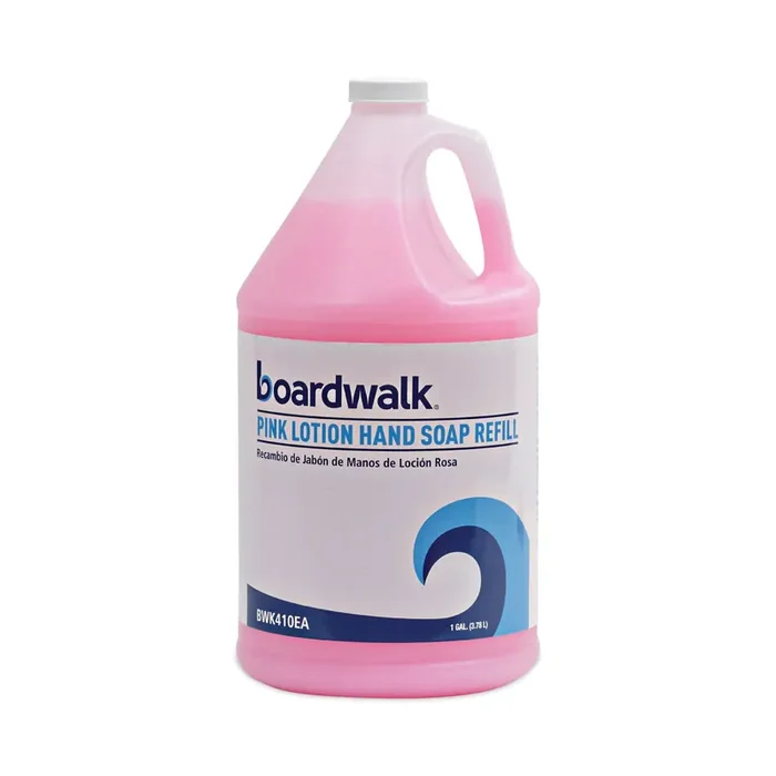 Boardwalk® Mild Cleansing Pink Lotion Hand Soap Refill, Cherry Scent, 1 gal Bottle