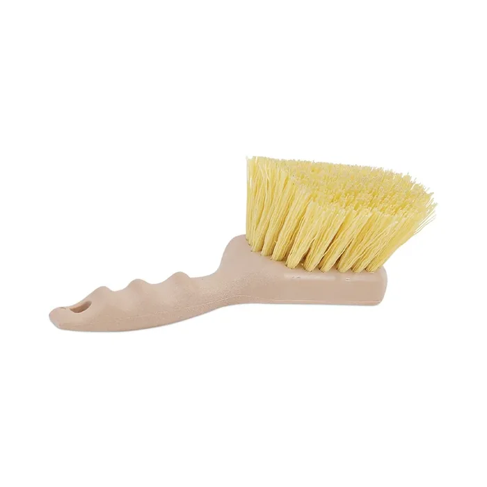 Boardwalk® Utility Brush, Cream Polypropylene Bristles, 5.5″ Brush, 3″ Tan Plastic Handle