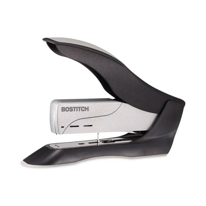 Bostitch® Spring-Powered Premium Heavy-Duty Stapler, 100-Sheet Capacity, Black/silver