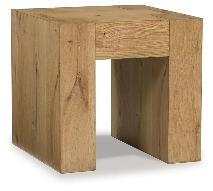 Bracken – Square End Table – Light Brown