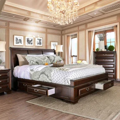 BRANDT Queen Bed, Brown Cherry / CM7302CH-Q-BED