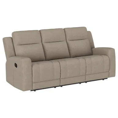 Brentwood Upholstered Motion Reclining Sofa Taupe / CS-610281