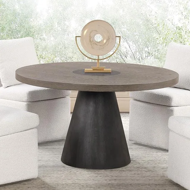 Broager 5 Pc Dining Table Set (White Caster Chairs) Rustic Oak