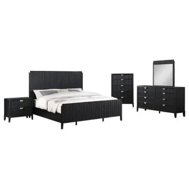 Brookmead 5-piece Eastern King Bedroom Set Black / CS-224711KE-S5