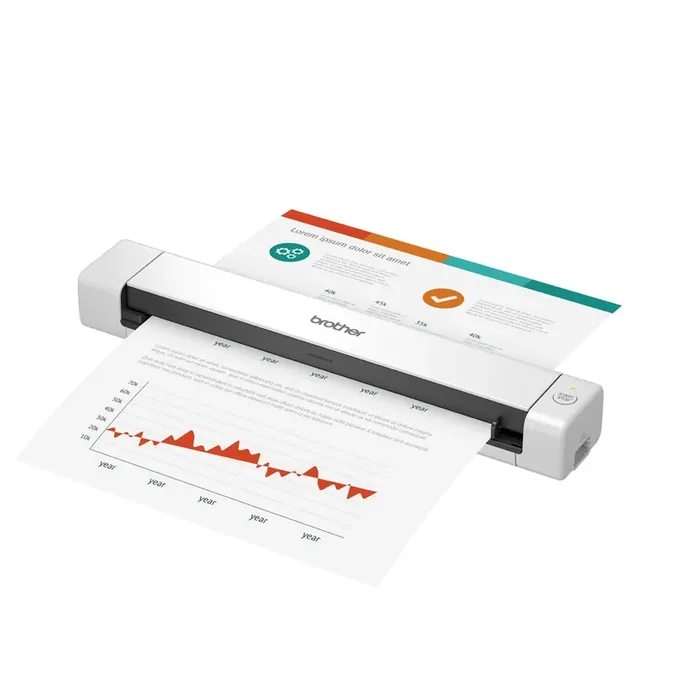 Brother Ds-640 Compact Mobile Document Scanner, 600 Dpi Optical Resolution, 1-Sheet Auto Document Feeder