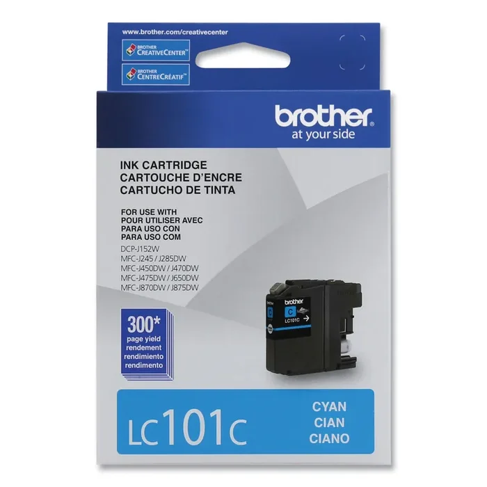 Brother Lc101c Innobella Ink, 300 Page-Yield, Cyan