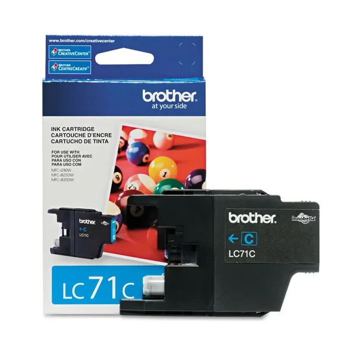 Brother Lc71c Innobella Ink, 300 Page-Yield, Cyan