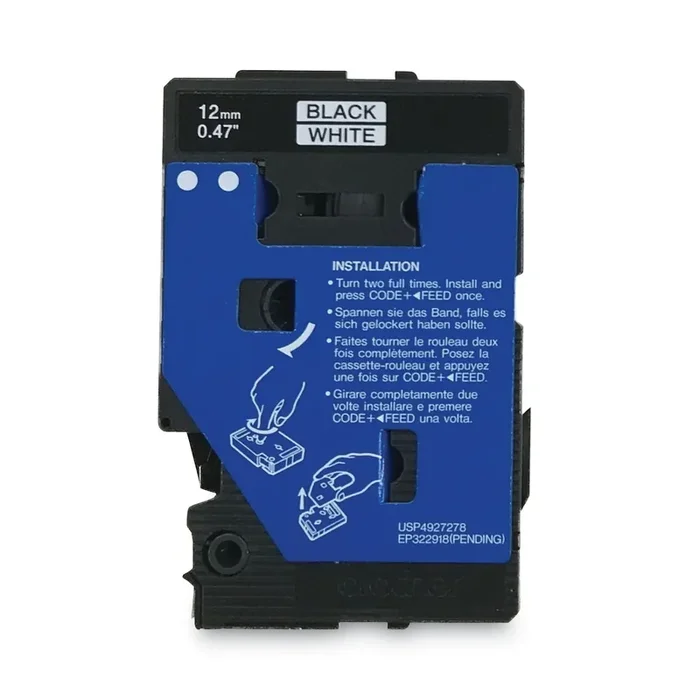 Brother P-Touch® Tc Tape Cartridges For P-Touch Labelers, 0.5″ X 25.2 Ft, Black On White, 2/pack