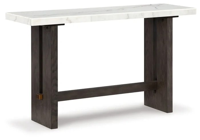 Burkhaus – Sofa Table – White / Dark Brown