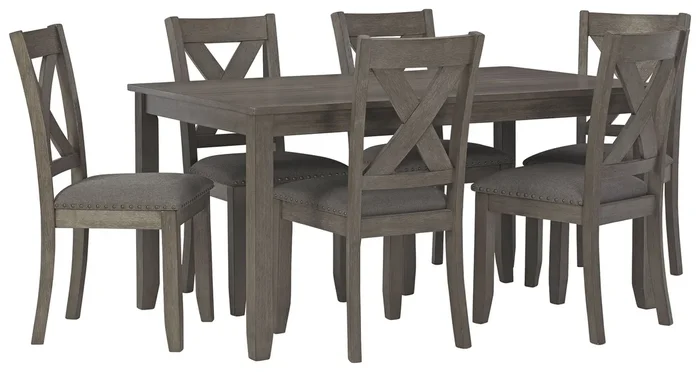 Caitbrook – RECT DRM Table Set (Set of 7) – Gray