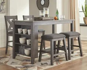 Caitbrook Counter Height Dining Table and 4 Barstools