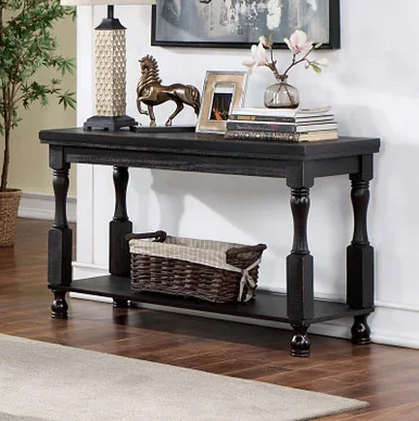 CALANDRA Sofa Table, Antique Black / FOA4908BK-S