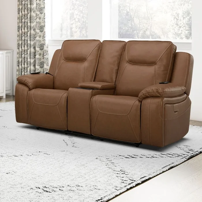 Callihan – Loveseat With Console P3 & ZW – Brown