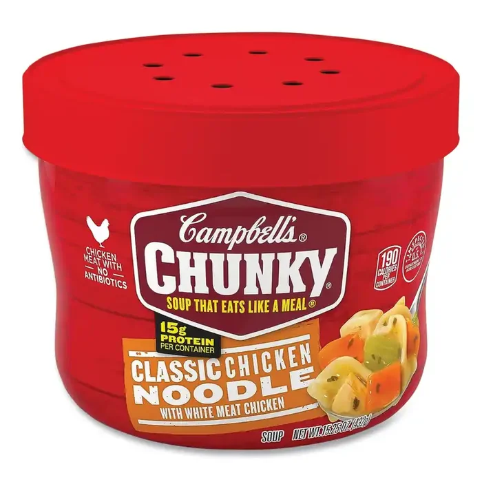 Campbell‘s® Chunky Classic Chicken Noodle Bowl,15.25 oz Bowl, 8/Carton