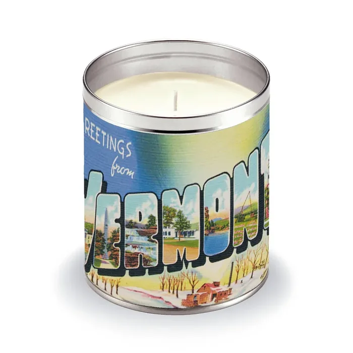 Candle Tin – Greetings From Vermont – Aunt Sadie‘s Candles