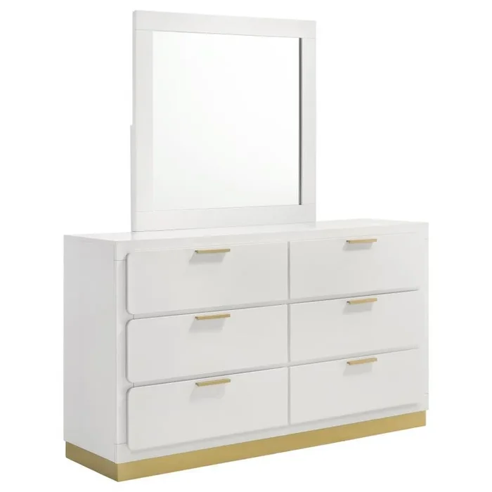 Caraway – 6-Drawer Bedroom Dresser With Mirror