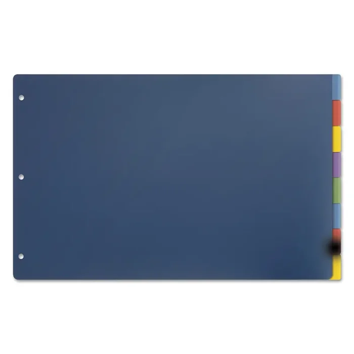 Cardinal® Tabloid-Size Poly Index Divider, 8-Tab, 11 X 17, Assorted, 1 Set