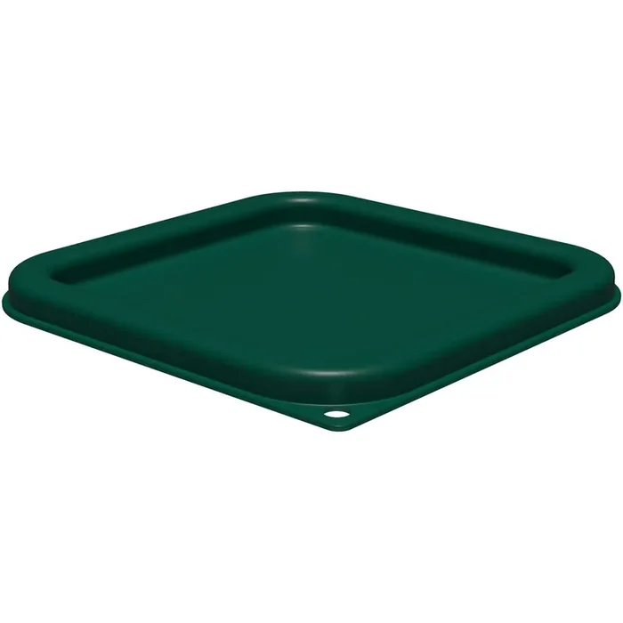 Carlisle Squares Food Storage Container Lid, 7.31 x 7.31 x 0.63, Forest Green, Plastic