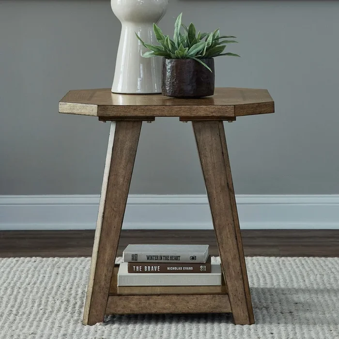 Carolina Park – Octagonal End Table – Brown