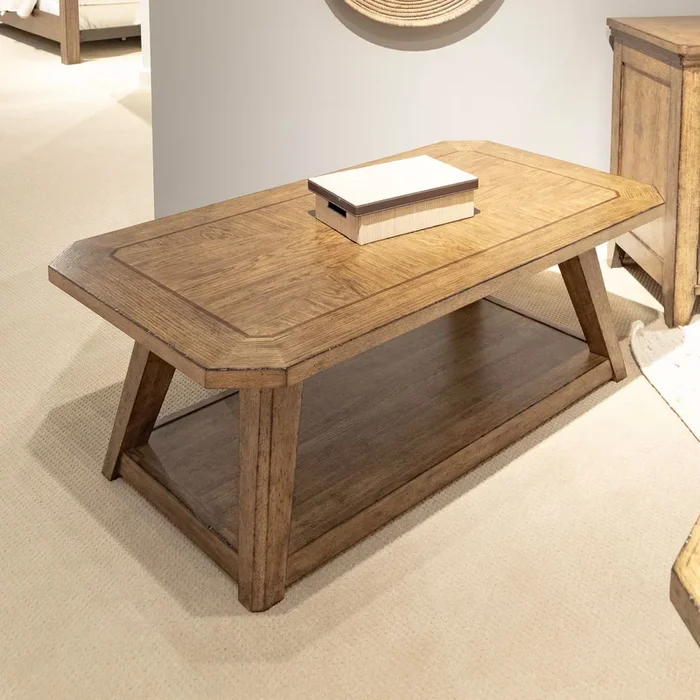Carolina Park – Rectangular Cocktail Table – Brown