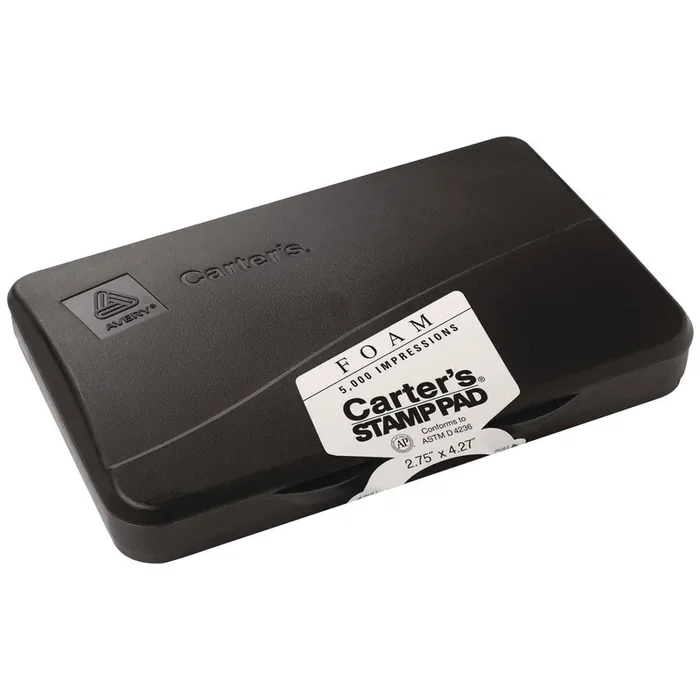 Carter‘s™ Pre-Inked Foam Stamp Pad, 4.25″ x 2.75″, Black
