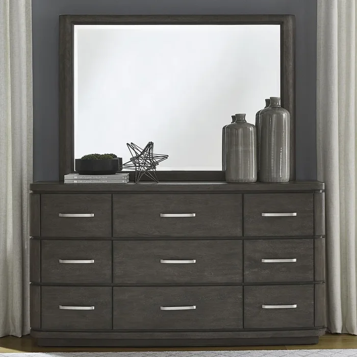 Cascade Falls – Dresser & Mirror – Satin Espresso