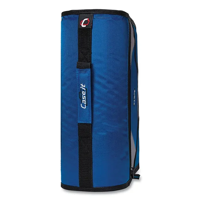Case it™ King Size Mighty Zip Tab Binder, 3 Rings, 4″ Capacity, 11 X 8.5, Blue