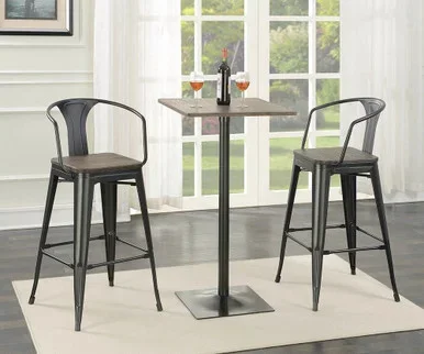 Cavalier Square 24-inch Pub Height Bistro Bar Table Dark Elm / CS-100730