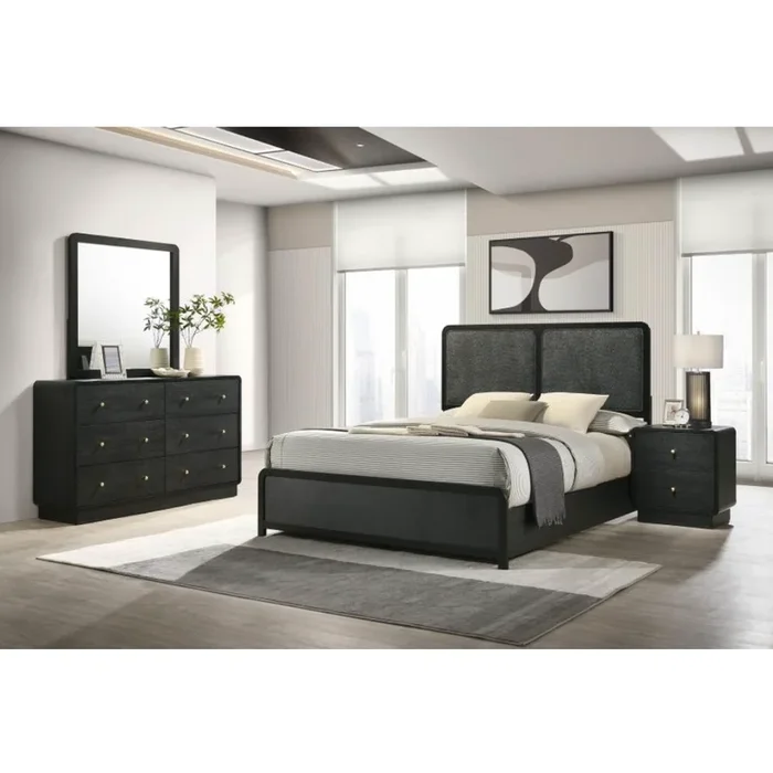 CAVELLE 4-piece Queen Bedroom Set Black