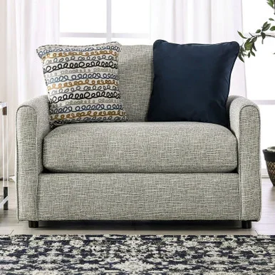 CHANCERY Chair & Half, Gray/Navy / SM8194-CH