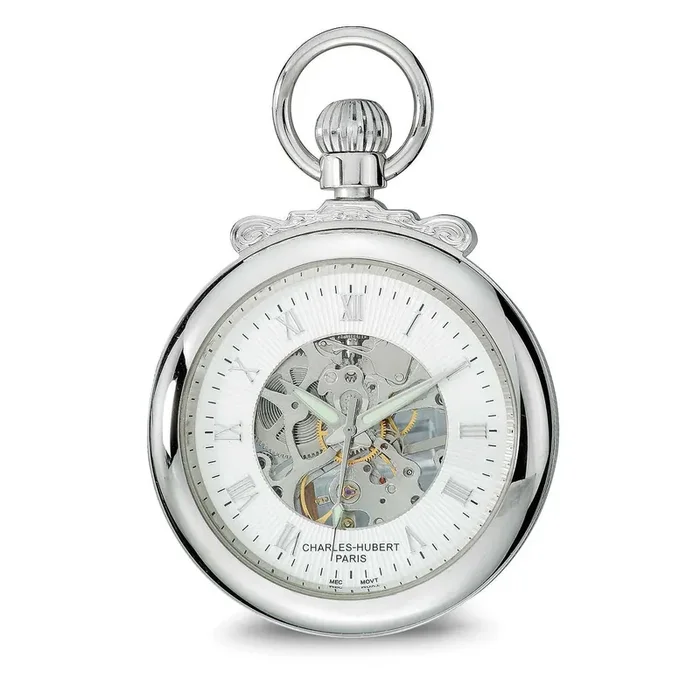 Charles-Hubert Open Face Mechanical Pocket Watch XWA6874