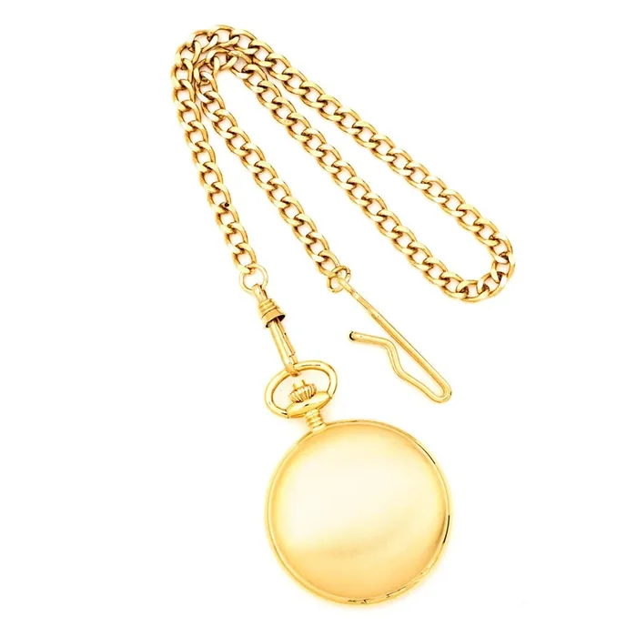 Charles Hubert Satin Gold Finish White Dial Pocket Watch XWA1908