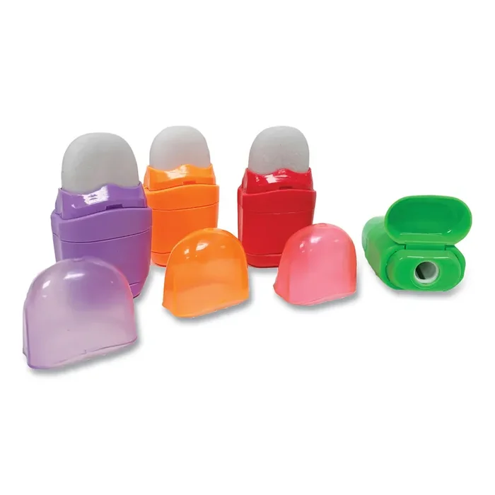 Charles Leonard® One-Hole Pencil Sharpener/Eraser Combo, 1″ x 0.75″, Randomly Assorted Colors