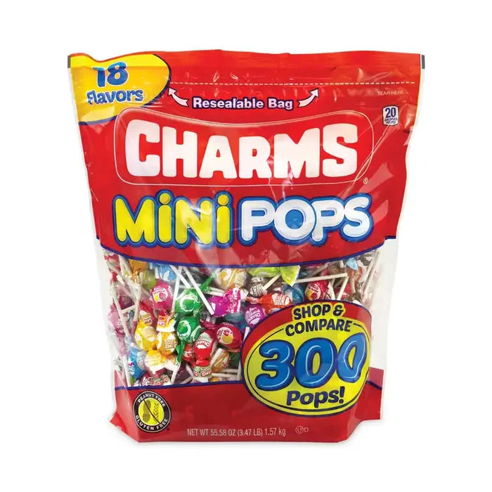 Charms® Mini Pops, 3.74 lb Bag, Assorted Flavors, 300/Bag