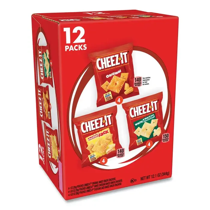 Cheez-It® Baked Snack Crackers, Variety Pack, 0.75 Oz Bag, 12/box