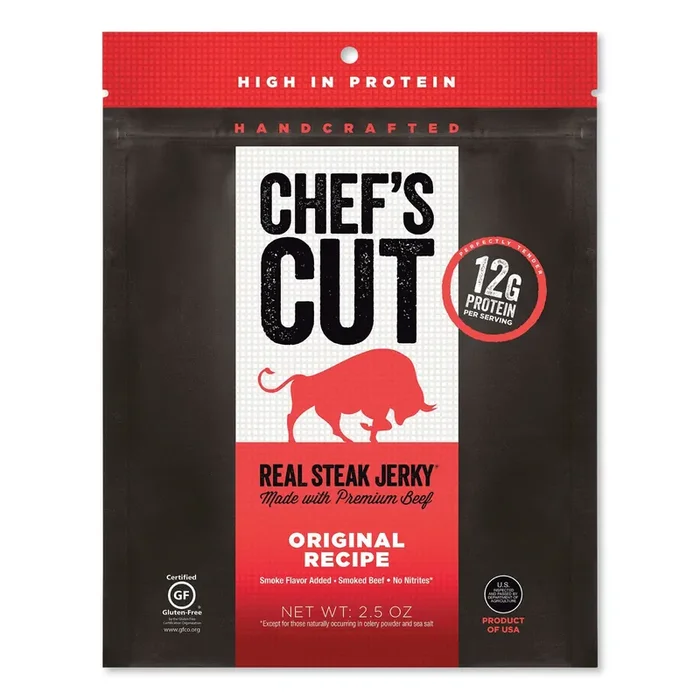 Chef‘s Cut Real Steak Jerky, Original Recipe, 2.5 Oz Bag