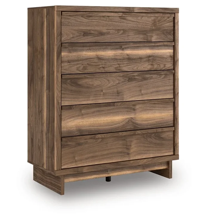 Chirason – Five Drawer Wide Chest – Brown