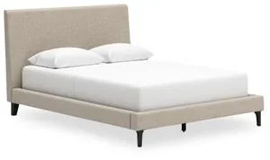 Cielden Queen Upholstered Bed With Roll Slats