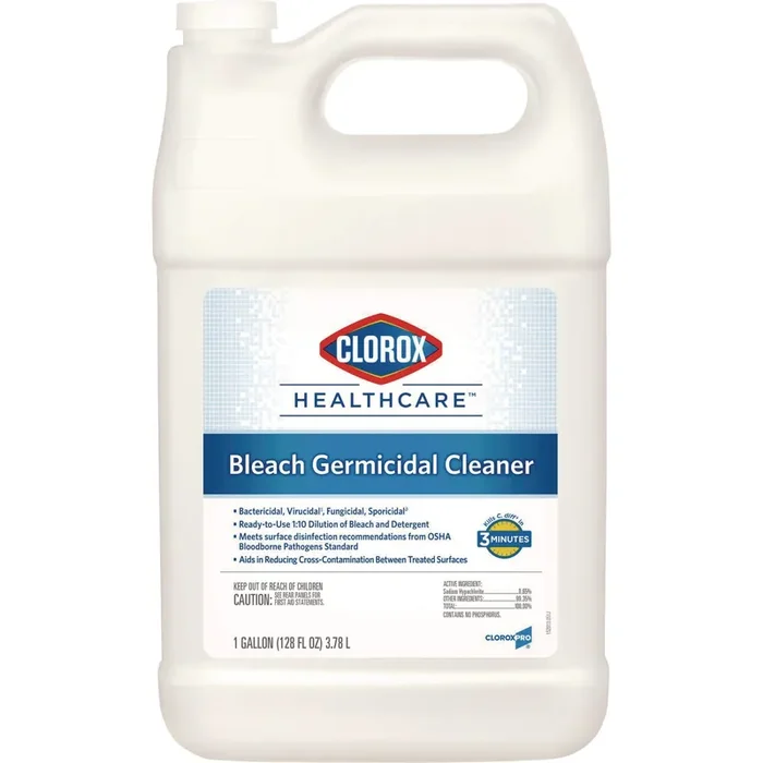 Clorox Healthcare® Bleach Germicidal Cleaner, 128 Oz Refill Bottle