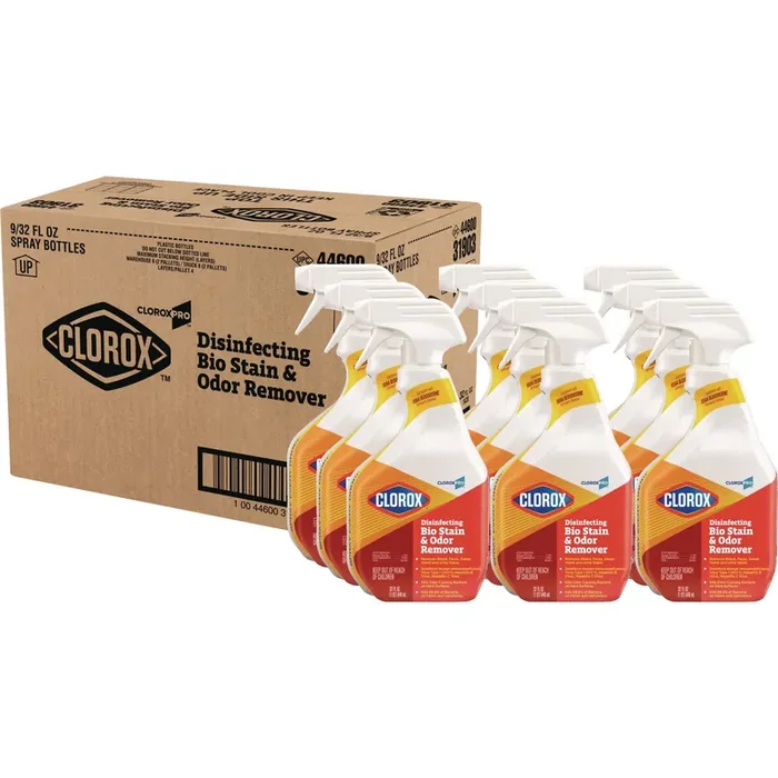 Clorox® Disinfecting Bio Stain And Odor Remover, Fragranced, 32 Oz Spray Bottle, 9/carton