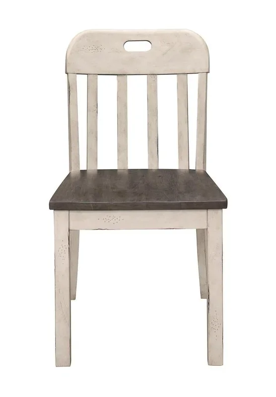 Clover Side Chair in White & Gray (Set of 2)
